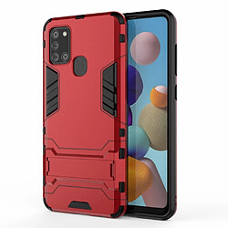 Coque en TPU avec béquille rouge pour votre Samsung Galaxy A21s