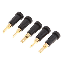 Acheter 5pcs 2mm Banane Sécurité Montage Test Panneau Fixation Prise 30-60V 10A Noir