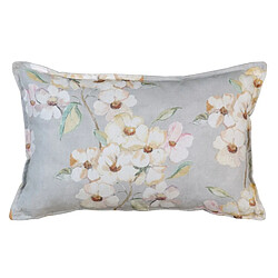 BigBuy Home Coussin Fleurs 100 % coton 45 x 30 cm