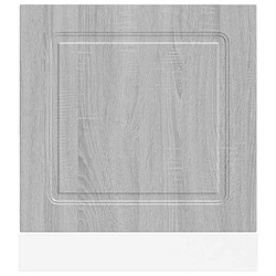 Avis vidaXL Panneau de lave-vaisselle Kalmar sonoma gris 60x1,5x67 cm