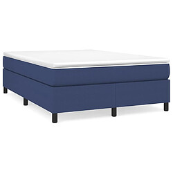 Maison Chic Lit Adulte - Lit simple Lit à sommier tapissier avec matelas moelleux - Meuble de Chambre - Bleu 140x190 cm Tissu -MN50041