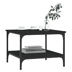 Avis ComfortXL Table Basse Noir 55x55x40 Cm Bois D'ingénierie