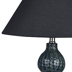 Acheter Beliani Lampe à poser en céramique bleu et noir 60 cm MATINA