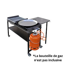 Visiodirect Double Barbecue spéciale en Zinc coloris Gris - 145 x 100 x 57 cm