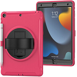 Coque en TPU antichoc avec béquille rose pour votre iPad 10.2 (2021)/(2020)/(2019)