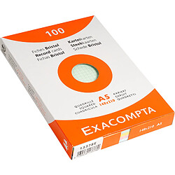 EXACOMPTA Fiches bristol, A5, quadrillé, assorti ()