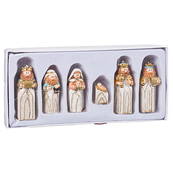 BigBuy Home Crèche de Noël Multicouleur Résine Naissance/Crèche 25 x 11,5 x 3 cm