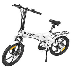 PVY Z20 Pro Vélo électrique Pneu 20 pouces Moteur 500W Autonomie 80-100 km - Blanc