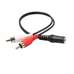 HY 3,5 mm stéréo 1-8 femelle à 2 RCA mâle Jack Adaptateur AUX Audio Splitter Cable - HYBHY1230A4868