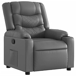 vidaXL Fauteuil inclinable Gris Similicuir