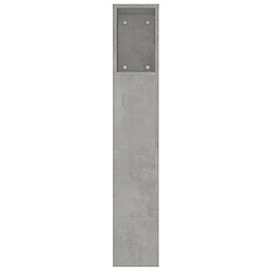 Acheter vidaXL Armoire de tête de lit Gris béton 220x18,5x104,5 cm