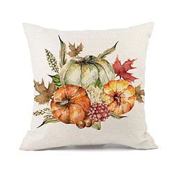 P100 3PCS 45 * 45cm Thanksgiving Modèle de fruit Linge Taie d'oreiller Holiday Home Décoration Taie d'oreiller Sofa Coussin Coussin