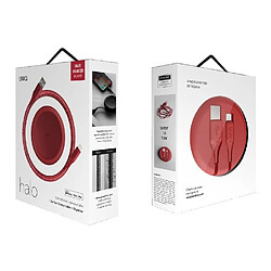 Avis Uniq Câble de Charge et Transfert USB-A/Lightning avec organiseur 1,2M Rouge