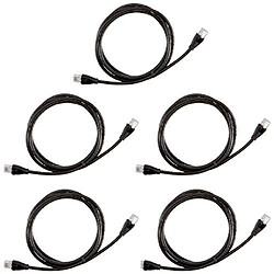 Basics RJ45 Cat-6 Ethernet Patch Cable, 5 feet - 5 pack pas cher