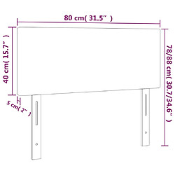 vidaXL Tête de lit à LED Blanc 80x5x78/88 cm Similicuir pas cher