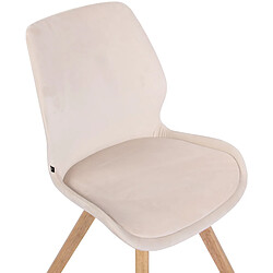 Non Lot de 2 chaises Luna velours pas cher