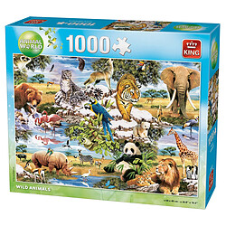 King Puzzle de 1000 Pièces Merveilles de la Nature en Carton Multicolore pas cher