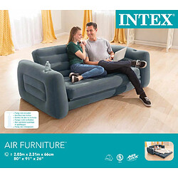 INTEX Chaise coulissante 203x231x66 cm Gris foncé pas cher