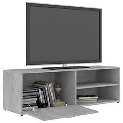 Maison Chic Meuble TV scandinave - Banc TV pour salon Gris béton 120x34x37 cm Aggloméré -MN37229 pas cher