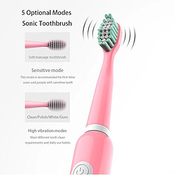 Acheter Universal Brosse à dents électrique pour enfants Brosse à dents à ultrasons pour adultes 5 modes Voyage Brosse à dents acoustique rechargeable 4 têtes |