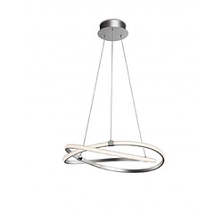 Luminaire Center Suspension LED intégré Infinity Argent 1 ampoule 40cm