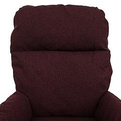 Acheter Mendler Fauteuil relax + pouf HWC-L12, Fauteuil TV Fauteuil à bascule Fonction bascule, pivotant, métal tissu/textile ~ bordeaux