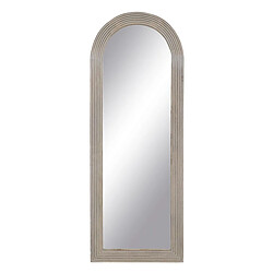 BigBuy Home Miroir sur Pied Blanc Naturel Verre Bois de manguier Bois MDF Vertical 64,8 x 3,8 x 172,7 cm