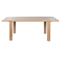 Pegane Table à manger, table de repas rectangulaire en bois coloris naturel - longueur 210 x profondeur 101 x Hauteur 76 cm