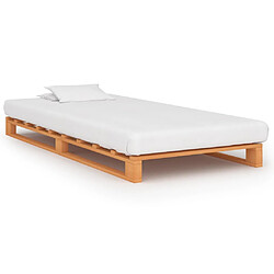 vidaXL Cadre de lit de palette sans matelas 100x200cm bois massif