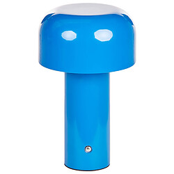 Beliani Lampe à poser sans fil en métal bleu BESOS