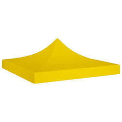 vidaXL Toit de tente de réception 2x2 m Jaune 270 g/m²