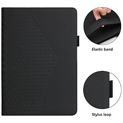 Etui en PU motif en losange skin touch avec porte-cartes noir pour votre Lenovo Tab M10 HD Gen 2 TB-X306F/X306X