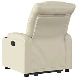 Acheter Maison Chic Fauteuil Relax pour salon, Fauteuil inclinable électrique crème similicuir -GKD20758