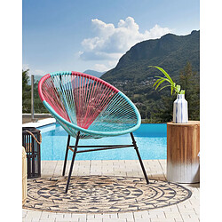 Beliani Chaise de jardin ACAPULCO Turquoise