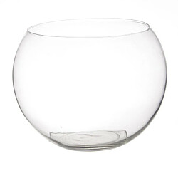 Vase en Verre Boule 25cm Transparent