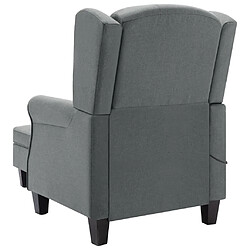 Acheter vidaXL Fauteuil de massage avec repose-pied Gris clair Tissu