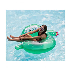 Airmyfun Bouée Gonflable Ronde XXL pour Piscine & Plage Ultra Confort, Flotteur Deluxe - Cactus ø130cm