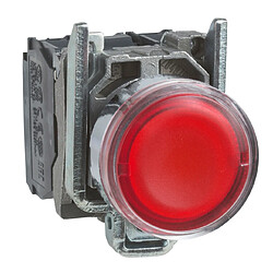 Schneider Electric bouton poussoir lumineux - affleurant - 1no + 1nf - rouge - 110v - schneider xb4bw34g5