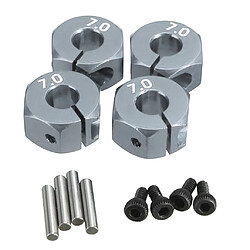 Adaptateur De Moyeu Hexagonal De Roue 4X 12mm 7mm D'épaisseur Pour Voiture RC 1/10 Mises à Niveau En Titane