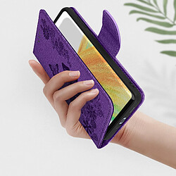 Acheter Avizar Étui Motif papillon-fleur Samsung Galaxy A33 Portefeuille Support Vidéo Violet