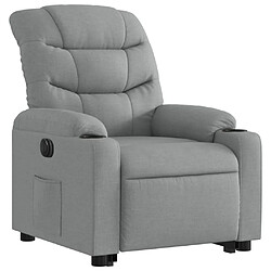 Avis Maison Chic Fauteuil Relax pour salon, Fauteuil inclinable électrique gris clair tissu -GKD50396