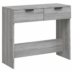 vidaXL Table console Sonoma gris 90x36x75 cm Bois d'ingénierie