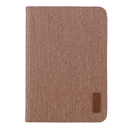 Etui en PU texture, auto-absorbée marron pour votre Apple iPad mini (2021)