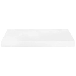 Maison Chic Lot de 2 Étagère murale flottante,Etagère de rangement Blanc brillant 50x23x3,8 cm MDF -MN31576 pas cher