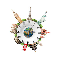 Acheter horloge murale moderne 3d décoration décoration pvc sticker art watch kids room - building