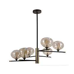 Luminaire Center Suspension Mesta Acier,Aluminium Noir, Bronze Antique