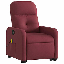 Avis Maison Chic Fauteuil Relax pour salon, Fauteuil inclinable de massage électrique Rouge bordeaux Tissu -GKD95412