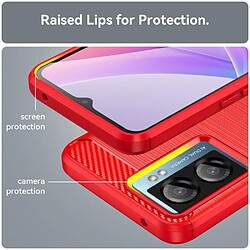 Avis Htdmobiles Coque pour Oppo A77 5G / A57 4G / 5G / Realme Narzo 50 5G - housse etui silicone gel carbone + film ecran - ROUGE