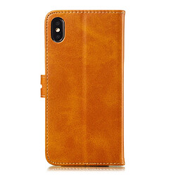 Avis Wewoo Coque Fashion Etui de protection en cuir pour iPhone XS Max Jaune