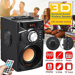 Universal Haut-parleur Bluetooth sans fil lecteur de musique portable lourde basse stéréo surround son fm tf aux usb remo